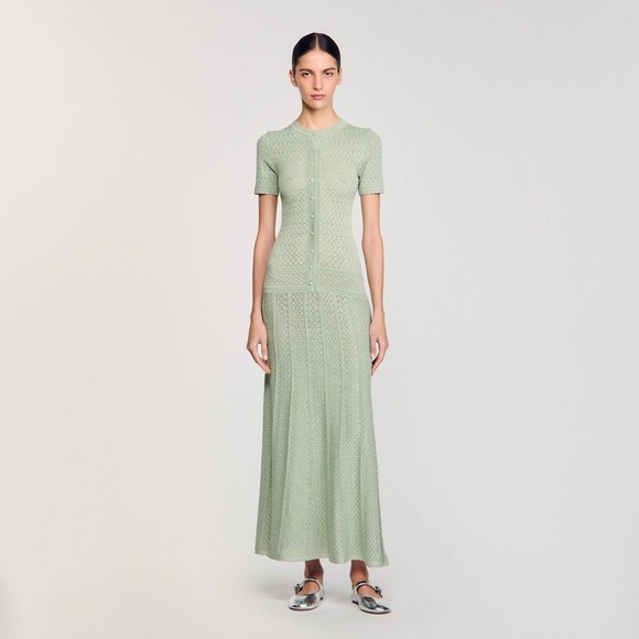 Sandro Green Maxi Dress - Picture 1 of 8